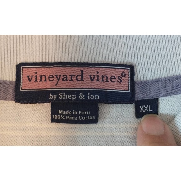 Vineyard Vines Pullover. Men's XXL. Light Blue White Striped. - Picture 4 of 7